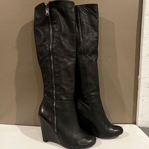 Rosegold Sandra Convertible Boot.  Black Leather, European 37… 6-6.5 US.